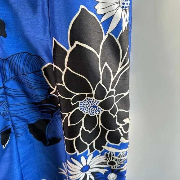 Sheri Martin‎ Dress Blue Floral  Cocktail Whimsical  Size 6 Retro Vintage Y2K - Picture 6 of 13